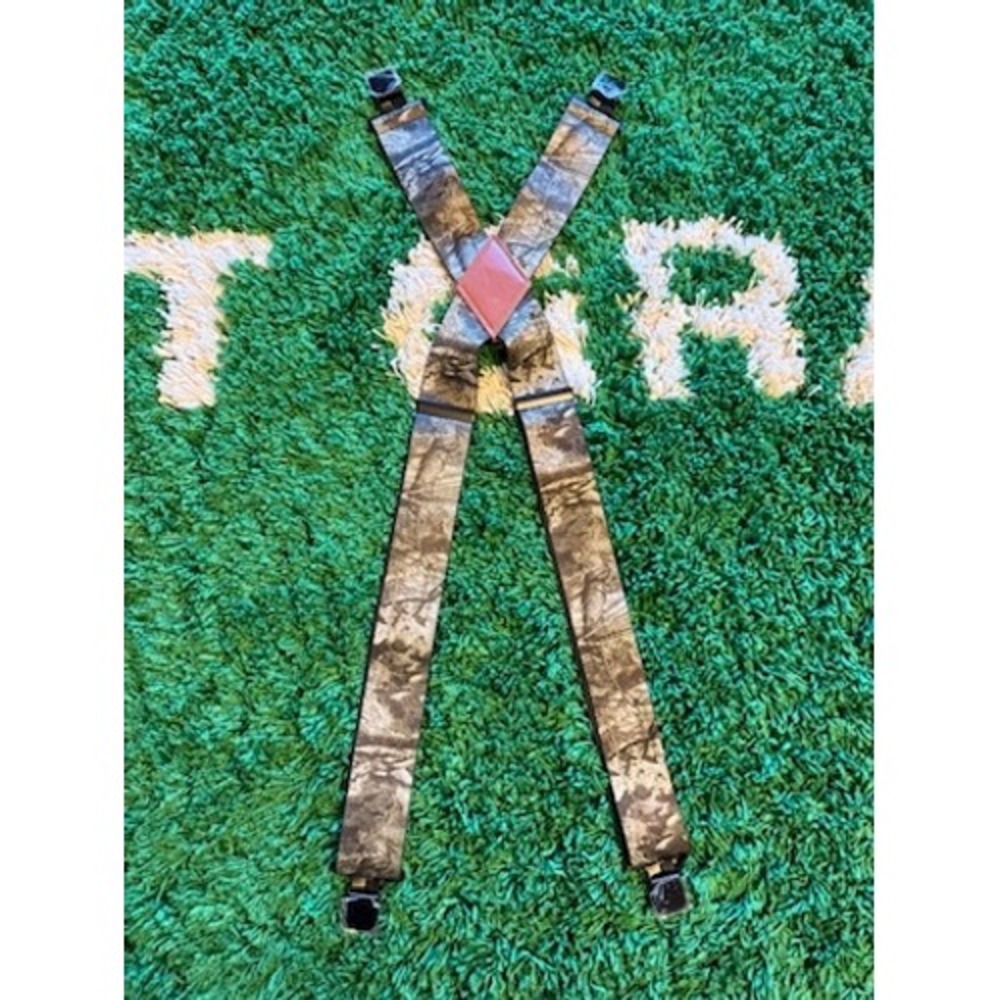 Unbranded‎ Camo Suspenders Mens One Size Green Brown New Woodland X-Back Utility